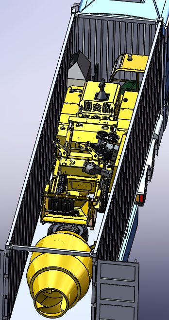 Container loading top 3D view 1